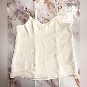Express Cream Spaghetti Strap Double Lined Cami XS